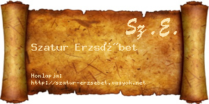 Szatur Erzsébet névjegykártya