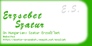 erzsebet szatur business card